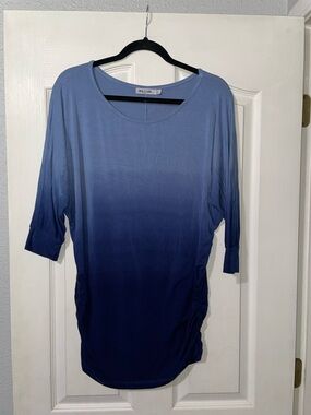 Lock & Love Blue Ombre Tunic Top